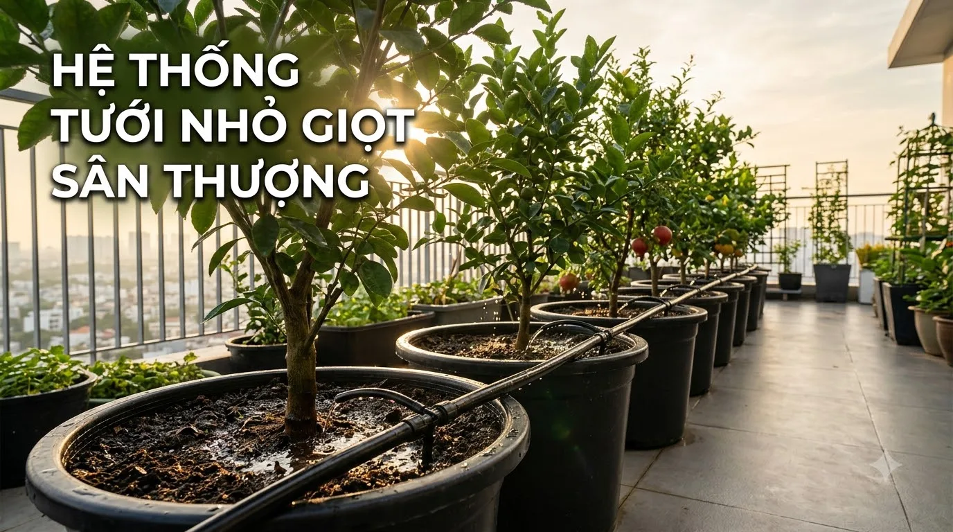 Hướng dẫn quy trình thi công lắp đặt và ứng dụng Bộ tưới nhỏ giọt bù áp 20 điểm hẹn giờ timer tự động