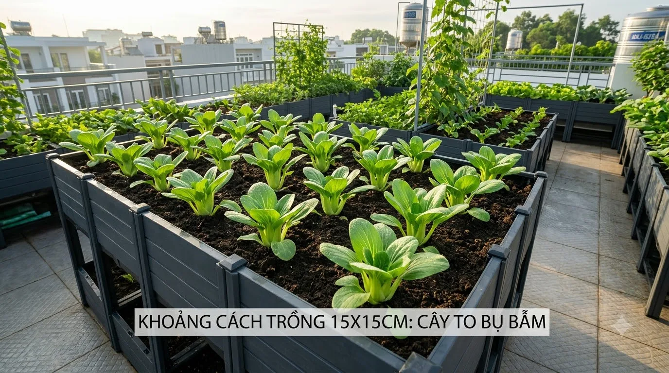 Bón thúc phân trùn quế định kỳ giúp rau ăn lá lớn nhanh vượt trội