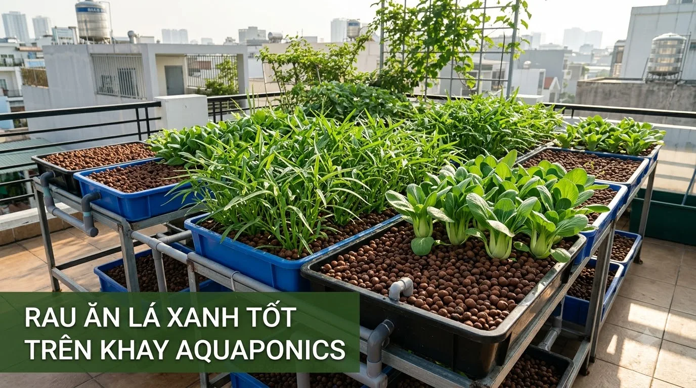 Các loại rau ăn lá thích hợp trồng trong khay aquaponics