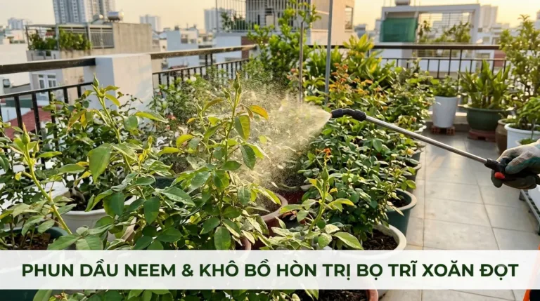 Chăm Sóc Hoa Hồng Trên Sân Thượng: Bí Quyết Chống Sốc Nhiệt & Trị Bọ Trĩ Chuẩn Vườn Xanh Sân Thượng