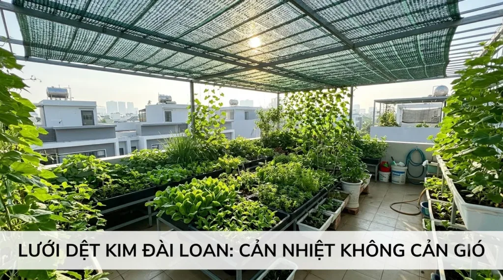 Chống Nóng Cho Vườn Sân Thượng: 5 Giải Pháp Hạ Nhiệt Bê Tông Mùa Nắng Chuẩn Vườn Xanh Sân Thượng