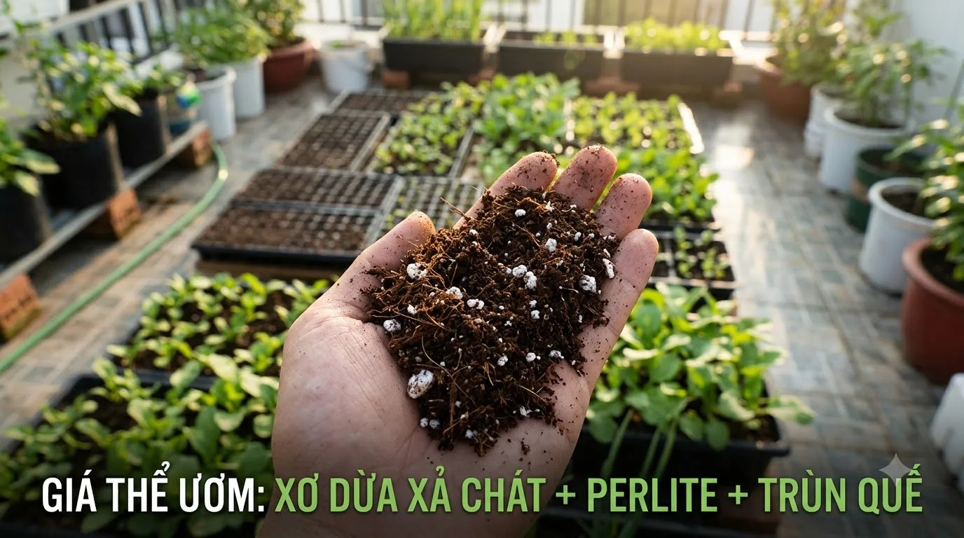 Công thức trộn giá thể ươm hạt giống tơi xốp giàu dinh dưỡng