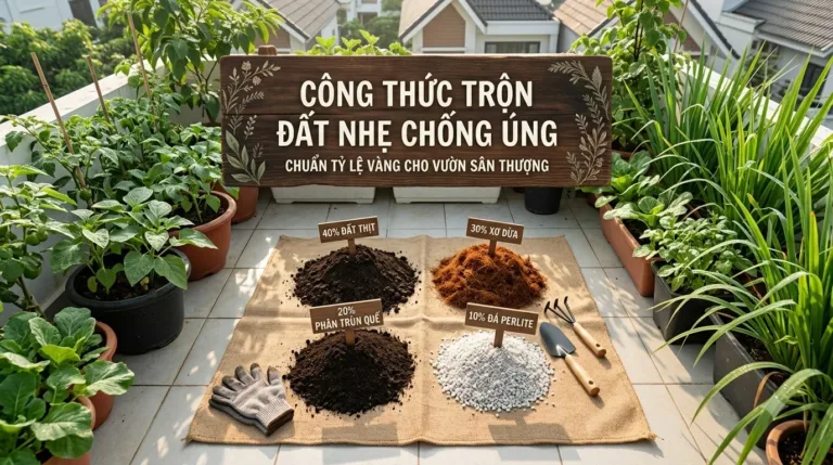 Bao Đất Trộn Sẵn Hữu Cơ Siêu Nhẹ 50L Chuẩn Vườn Sân Thượng