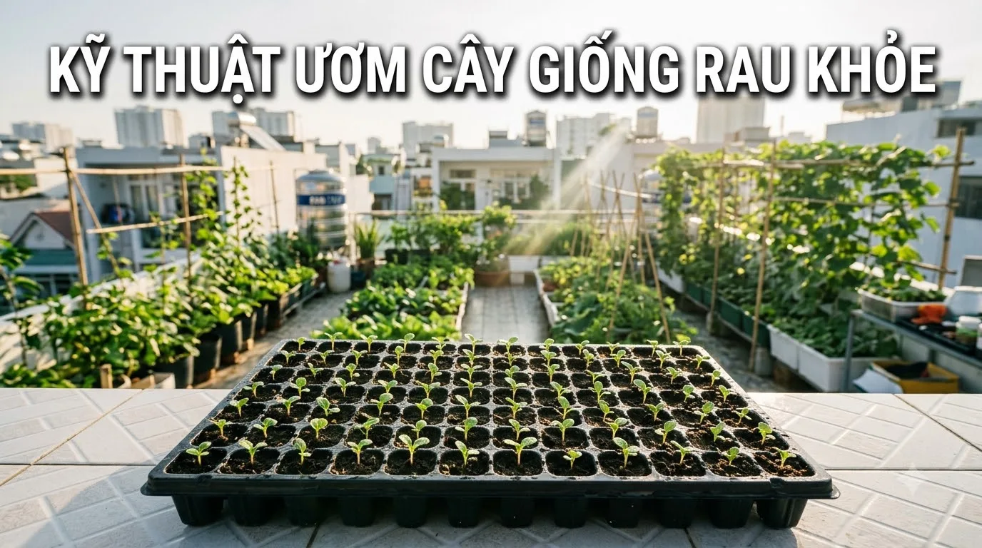 Kỹ thuật ươm hạt giống cây con khỏe mạnh cho vườn sân thượng