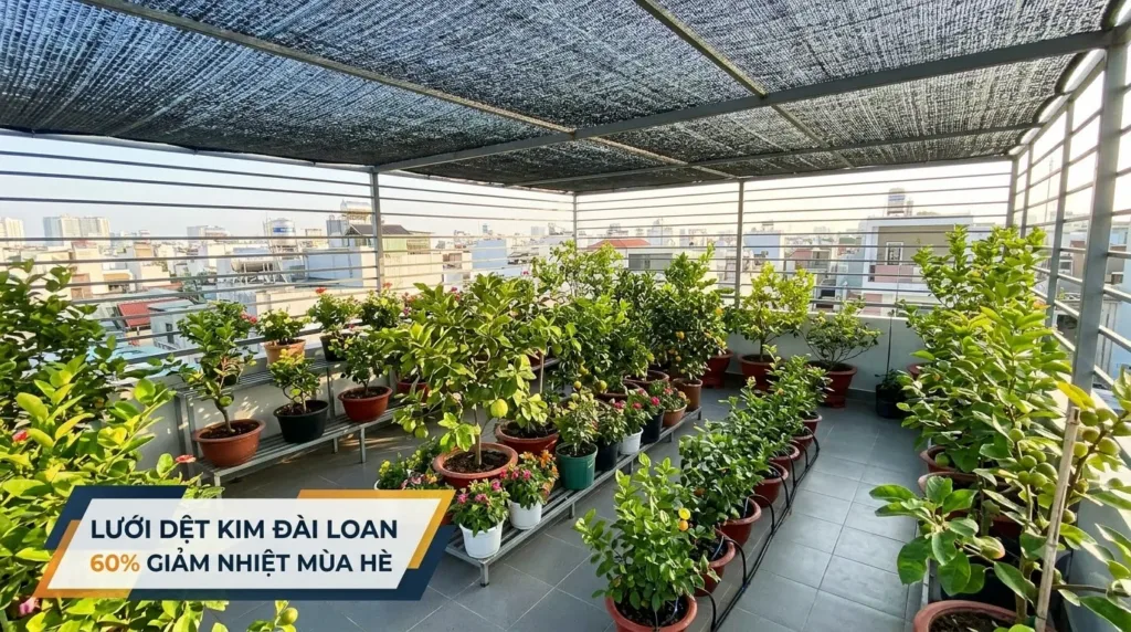 Lưới Che Nắng Dệt Kim Mono Thái Lan Chống Nóng