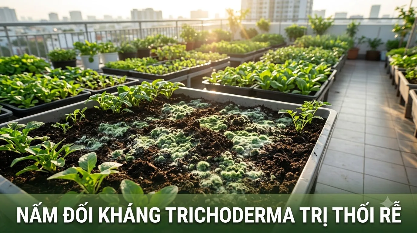 Nấm đối kháng Trichoderma tiêu diệt nấm bệnh bảo vệ rễ cây trồng