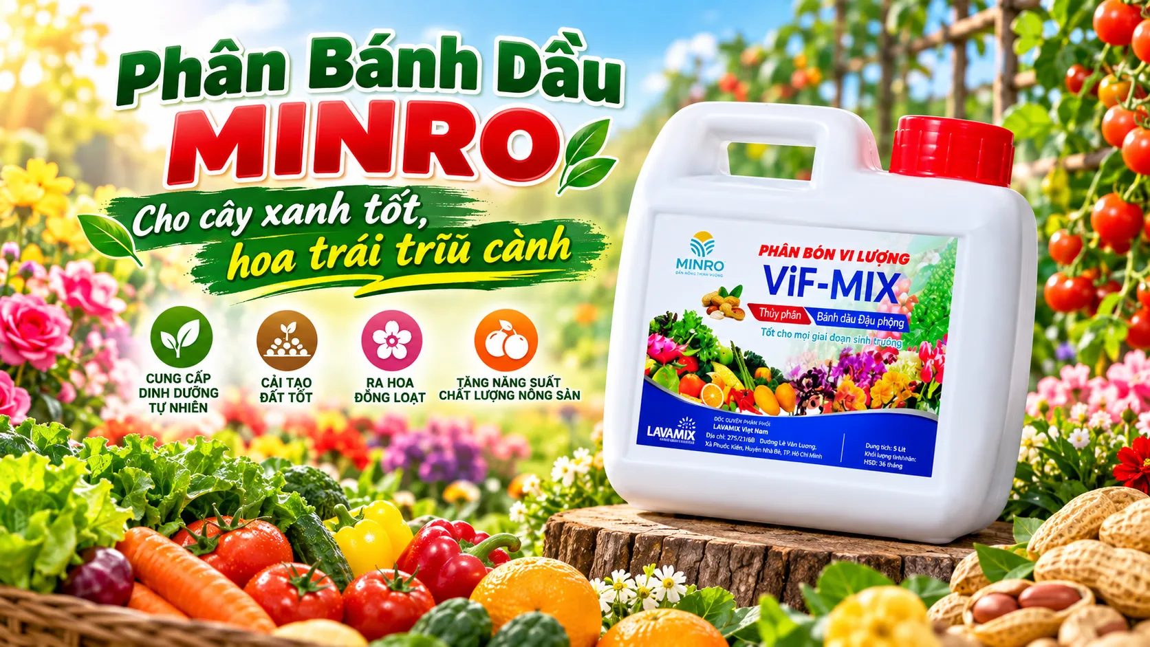 Hướng dẫn quy trình thi công lắp đặt và ứng dụng Phân bánh dầu đậu phộng đạm hữu cơ