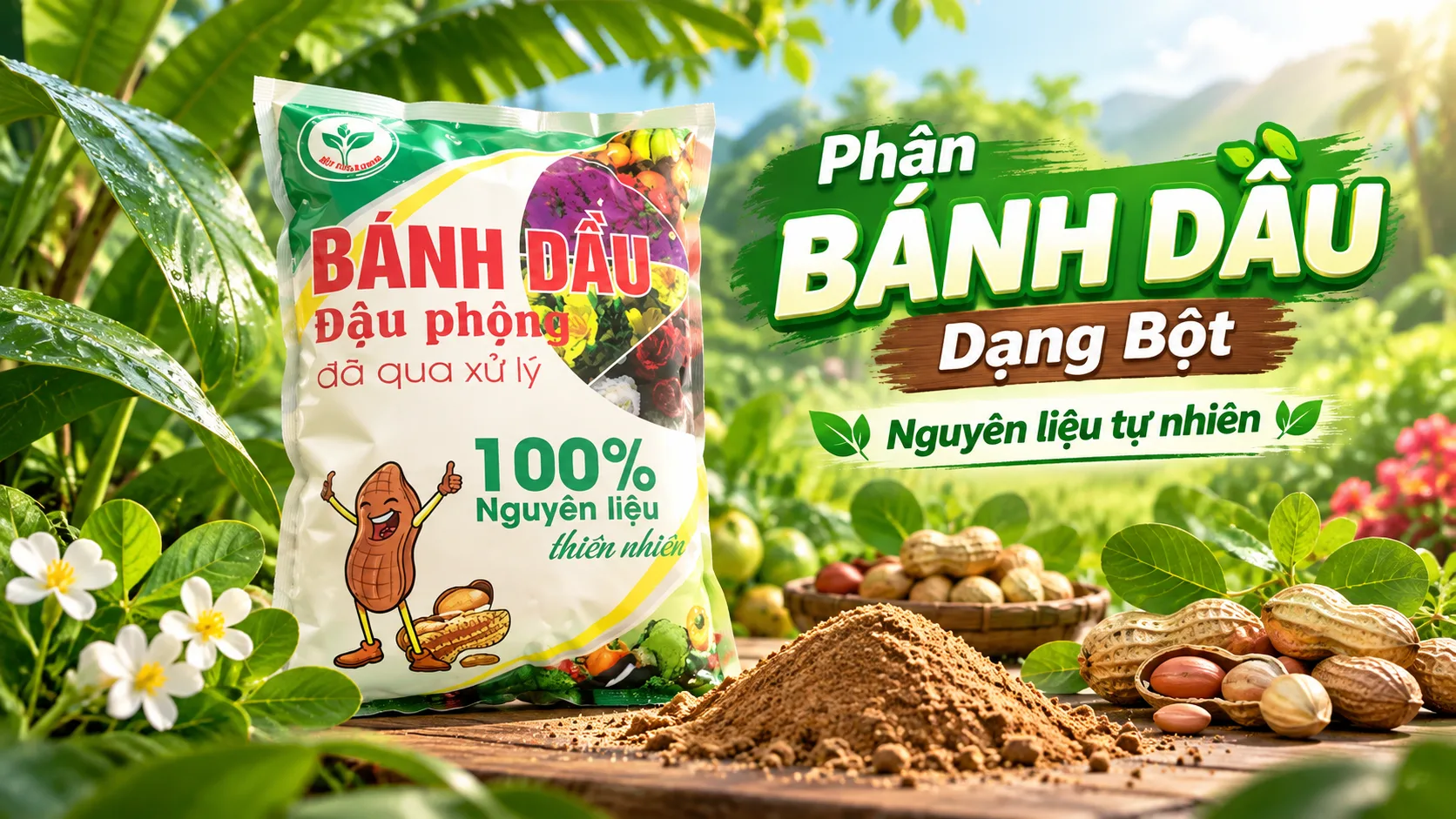 Thực tế kiểm nghiệm độ bền và hiệu quả canh tác với Phân bánh dầu đậu phộng đạm hữu cơ