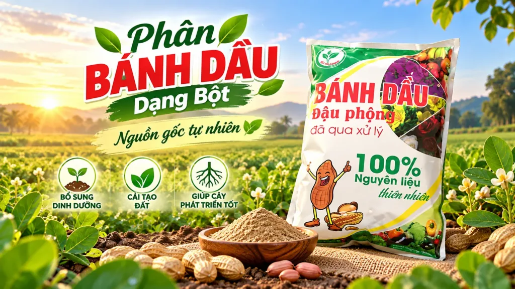 Phân Bánh Dầu Đậu Phộng: Nguồn Đạm Hữu Cơ Đậm Đặc
