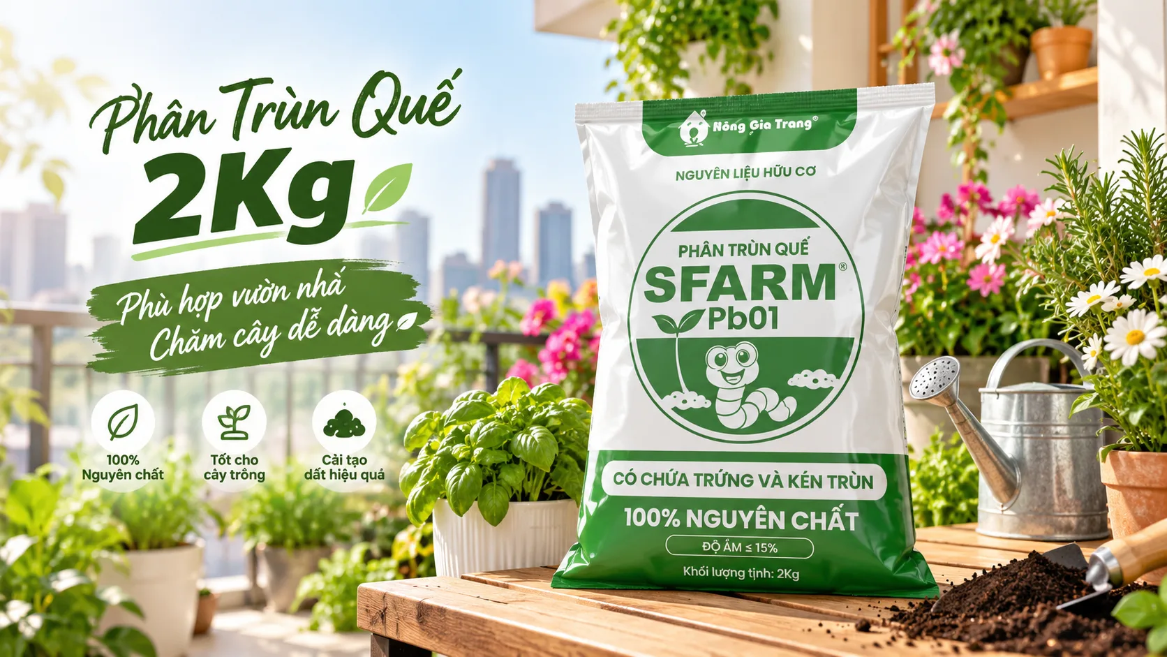 Thực tế kiểm nghiệm độ bền và hiệu quả canh tác với Phân trùn quế nguyên chất hữu cơ vi sinh