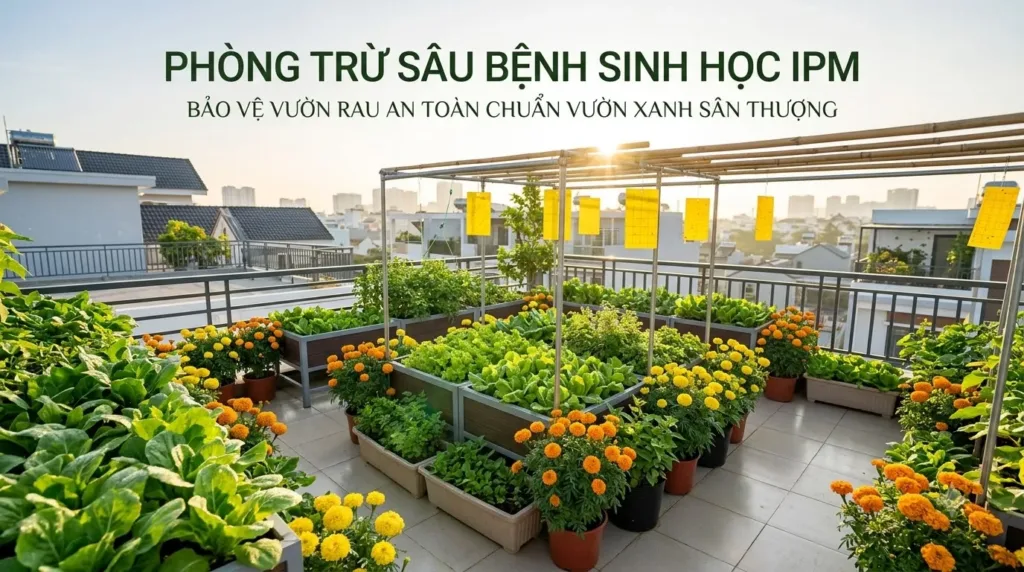 Phòng Trừ Sâu Bệnh Sinh Học Cho Rau: Cẩm Nang IPM Độc Lập Không Hóa Chất Chuẩn Vườn Xanh Sân Thượng