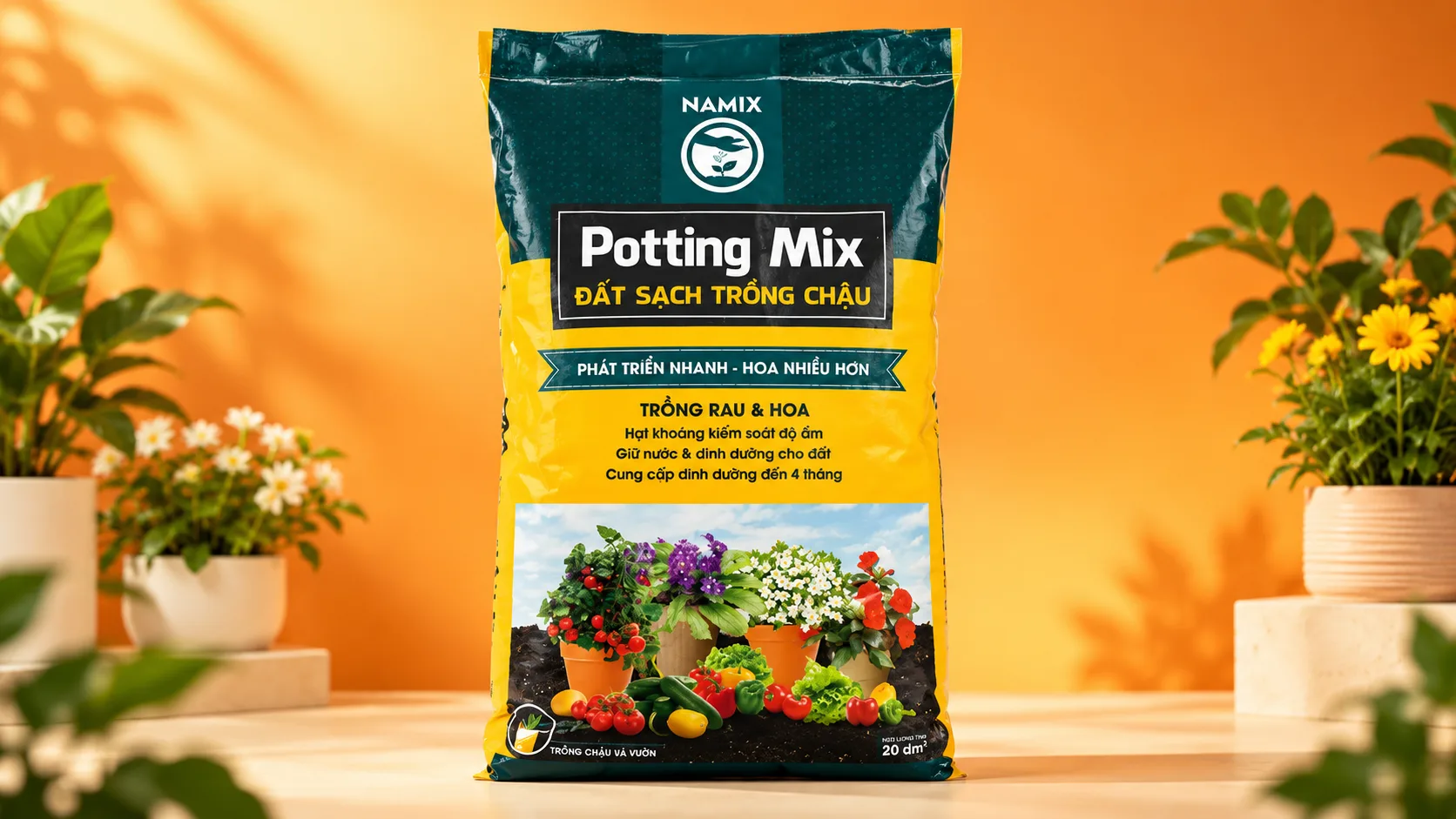 Cấu tạo và đặc tính kỹ thuật vượt trội của Đất sạch Potting Mix rau hoa