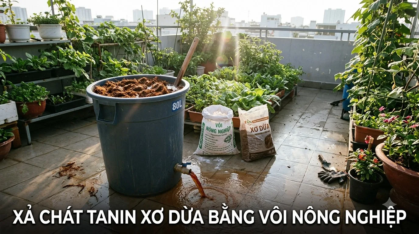 Rải men vi sinh Bokashi lên từng lớp rác nhà bếp phân hủy nhanh
