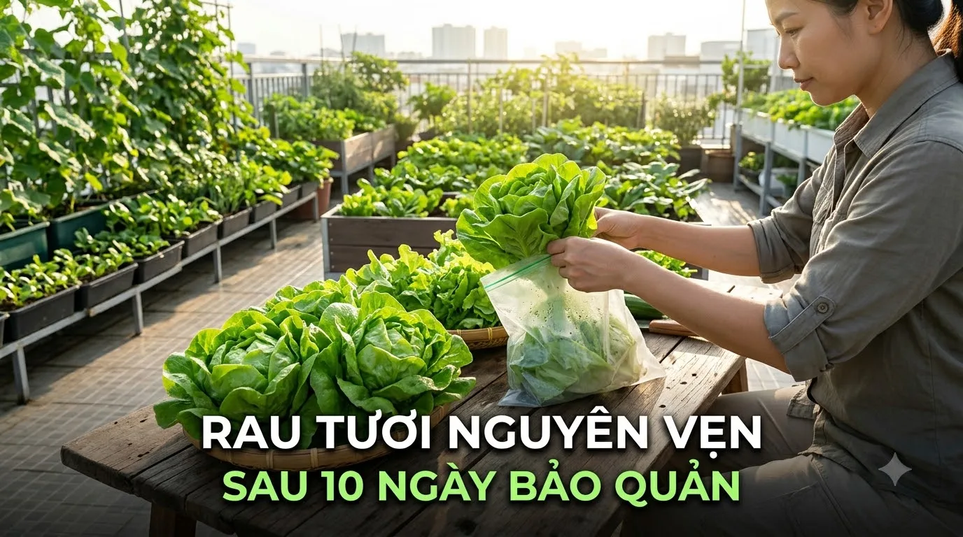Rau xà lách giữ trọn độ tươi giòn sau 10 ngày bảo quản đng kỹ thuật