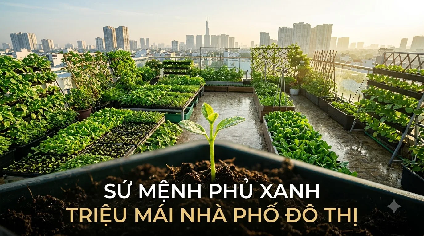 Sứ mệnh phủ xanh hàng triệu mái nhà phố đô thị của Vườn Xanh Sân Thượng