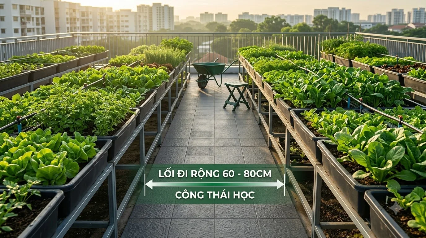 Tính toán hướng nắng và bóng đổ nhà cao tầng khi làm vườn sân thượng
