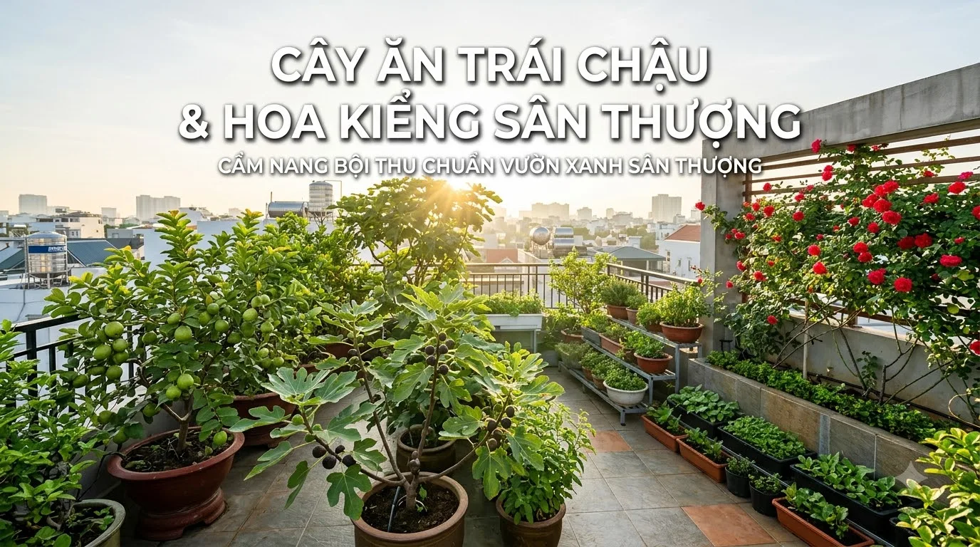 Top các giống cây ăn quả lùn dễ trồng chậu năng suất cao trên sân thượng