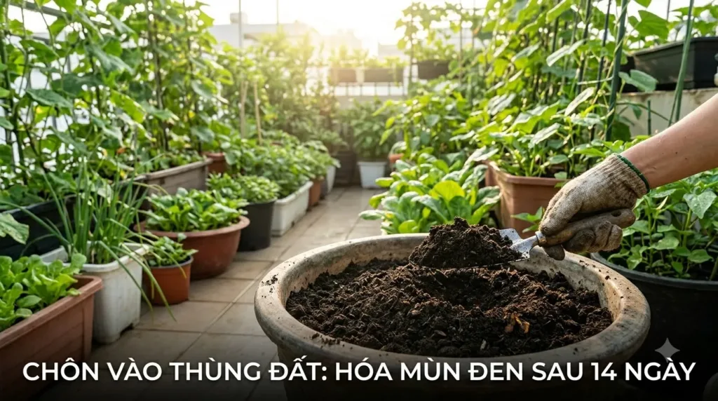 Cách Ủ Rác Nhà Bếp Trồng Cây: Hướng Dẫn Tự Làm Phân Hữu Cơ Không Mùi Hôi Chuẩn Vườn Xanh Sân Thượng